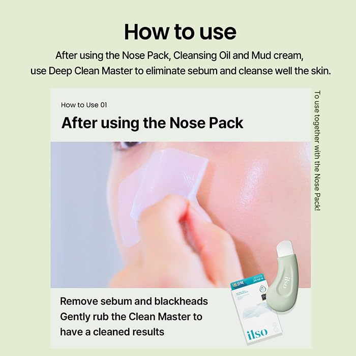 ILSO Deep Clean Master, Sebaceous Filament Care Tool for Pore Routine