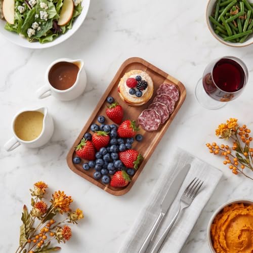 Small Wooden Tray and Platter, Mini Charcuterie Boards, 10"x5.5" - size: 10" x 5.5"