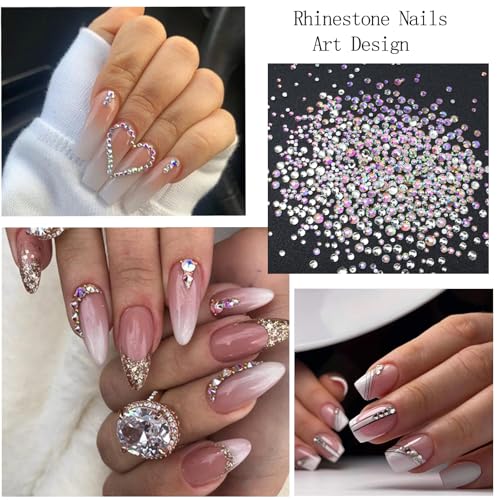 Flatback Nail Pearls Rhinestones for Nail Art DIY Nail Charms - color: Colorful-01
