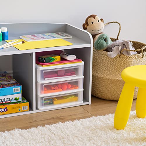 IRIS USA 3-Drawer Medium Stacking Desktop Organizer, White - color: White, style: Medium - 1 Pack