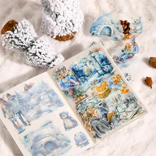 Nature Scrapbook Stickers for Scrapbooking, Girls PET Washi Sticker Book - color: Plan