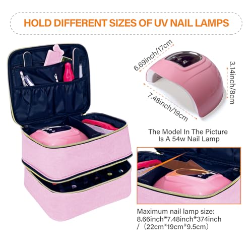 Nail Polish Organizer Holds 30 Bottles (15 ml/0.5 floz),Pink - color: Pink
