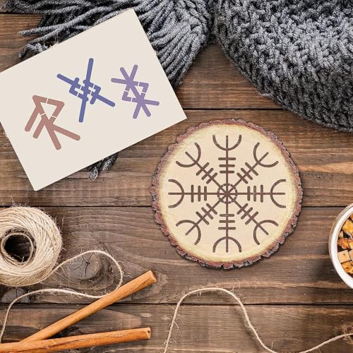 9-Pack Celtic Knot Stencils for Painting on Wood- 8x8 Inch Reusable Drawing Templates for Wood Painting, Wall Art, Baking Decor & DIY Crafts, Traditional Interlace Pattern Designs (Style B) - color: Style B