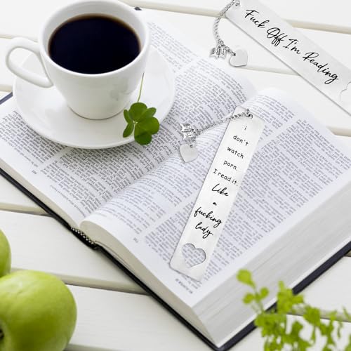 2Pcs Funny Bookmark gift for Women Men Metal Smutty Bookmarks Cute Book Marks Gift for Book Lover Smut Spicy Bookmark Graduation Birthday Gifts Unique Reading Accessories Friend Coworker Teacher Gifts - style: Ab-cute