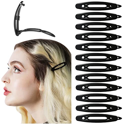 12pcs Hair Barrettes Set for Women and Girls, Hair Clips for Thick Thin Fine Hair, Non-metal Hair Accessories, Non-Slip Grip Handmade Snap Hairpin, BPA Free - color: SN6