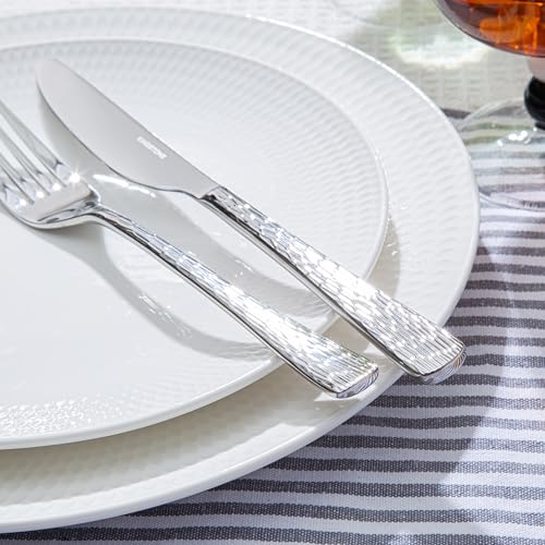 Silverware Set for 4, 20 Piece Flatware Set, 18/10 Stainless Steel - color: Silver, size: 20-Piece
