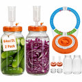 64oz/2L Fermentation Jars with Airlocks & Weights, 2 Pack - size: 3.3 IN*2 Pack (64oz/2L Jars)