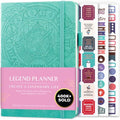 Legend Planner Undated, Weekly & Daily Goal Journal, A5 Aquamarine - color: Aquamarine (Undated), size: A5 (5.5'' x 8.3'')