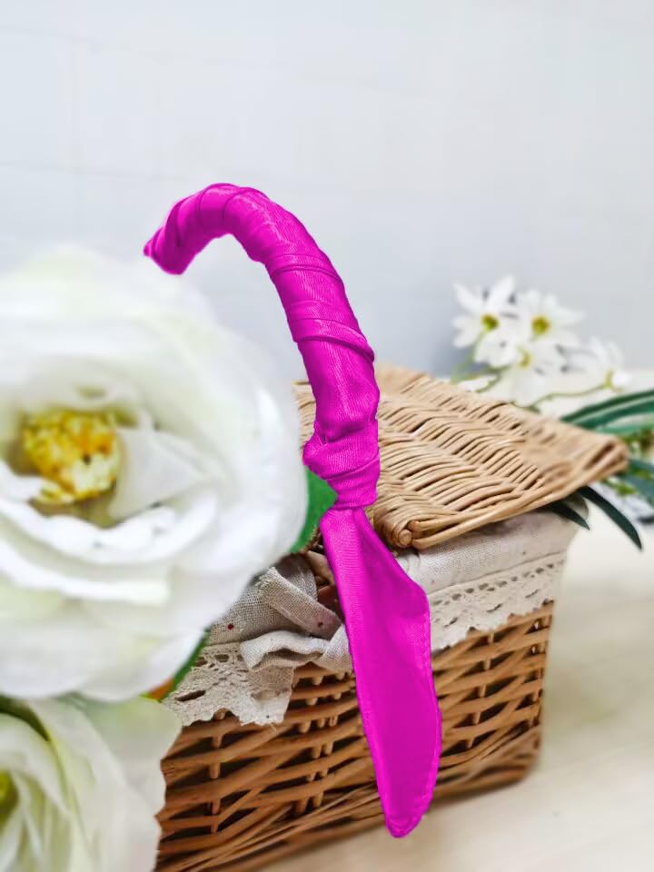 1 Piece of Square Satin Scarf Wrap Ribbon Neck Scarfs Halloween Retro Costume (23.62" x 23.62") - color: Hot Pink