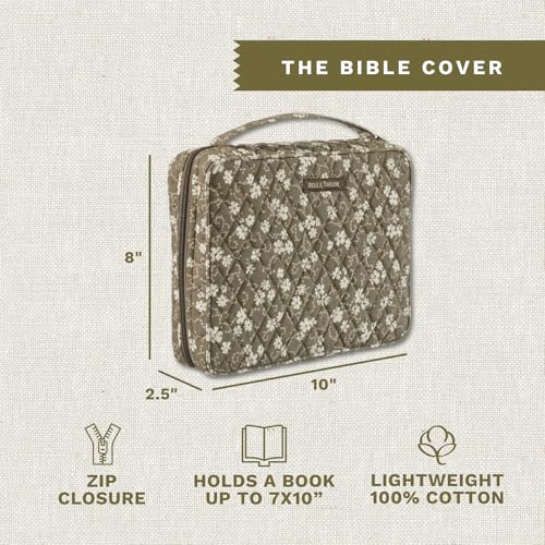 Bella Taylor Bible Cover, Quilted Bible Case, Woodland Floral - color: Woodland Floral, size: Large