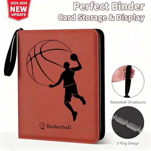 Basketball Card Binder, 900 Pockets, Protective Trading Card Album - color: Basketball, size: 900 Pockets
