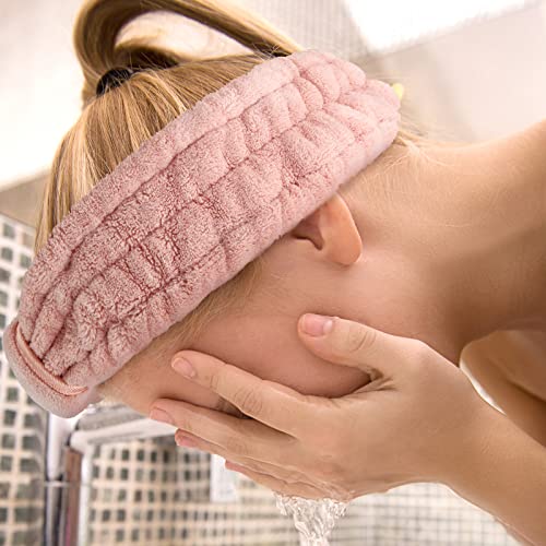 WILLBOND Spa Headband for Washing Face,Pink - color: Pink