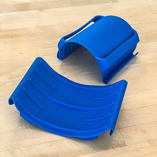 Silicone BBQ & Kitchen Mitt 2-Pack Set (Small/Medium, Blue) - color: Blue, size: Small/Medium