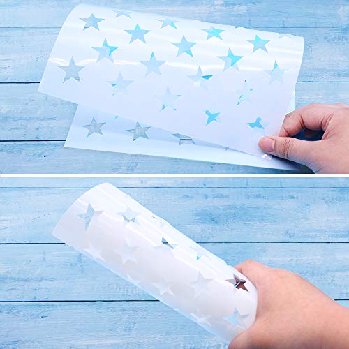 Koogel American Flag 50 Star Stencil, 13 Stars 1776 Stencils for DIY Crafts - style: 7 PCS