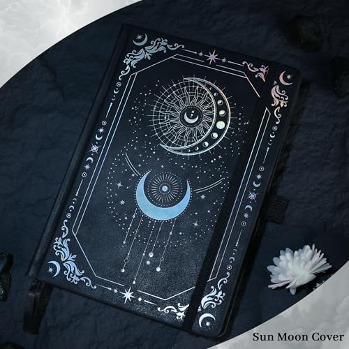 TIEFOSSI Dot Journal Notebook for Women Men, 160GSM Notebook - color: Black silver, size: Dot