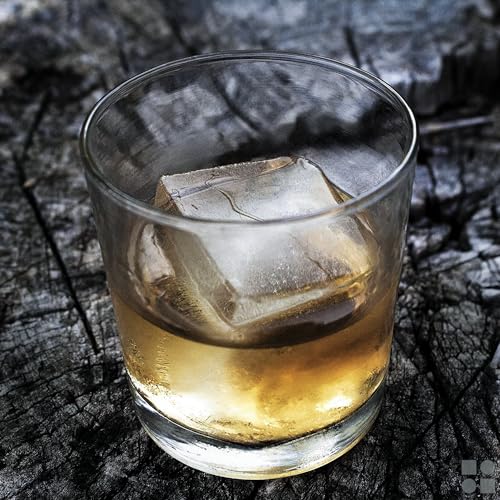 Ice Cube Molds, 2 Pack Silicone Trays for 8 Large Square Cubes - color: Gray