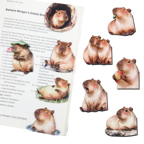 10Pcs Magnetic Bookmarks, Cute Hydrochoerus hydrochaeris Clips for Reading - color: Hydrochoerus Hydrochaeris