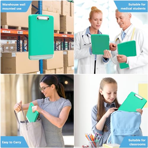 Hongri Clipboard with Storage with Pencil Case, 8.5 x 11 Storage Clip Board - color: Green