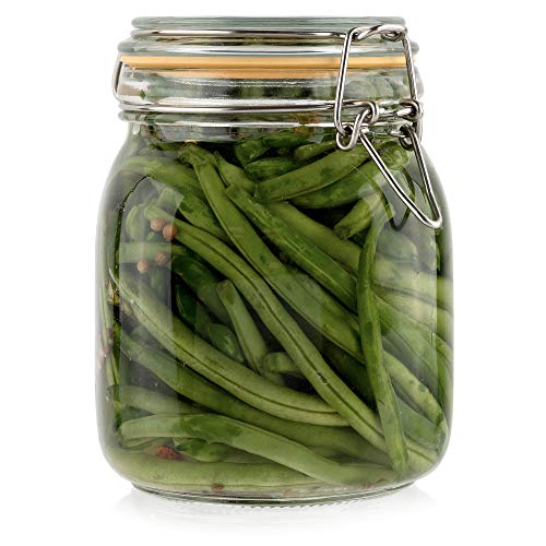 Glass Jar with Airtight Lid 32 oz - size: 32 oz