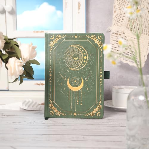 TIEFOSSI Line Journal Notebook for Women Men, 316 Pages,8.3x5.8 IN - color: Green, size: Line