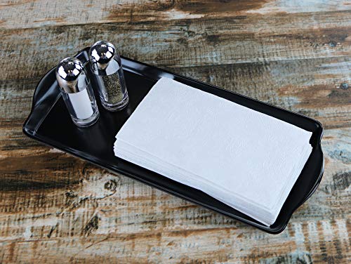 Calypso Basics, Sandwich Melamine Tidbit Tray, Black, (06100) - color: Black, size: 14.7" x 6.5" x 0.8"