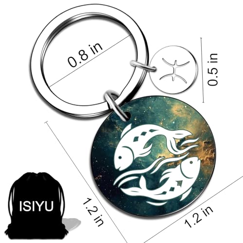 isiyu 12 Constellation Keychain Zodiac Astrology/Birthday For Women Men Adults Boys Girls Horoscope Lovers Gifts For Women - color: Color 6