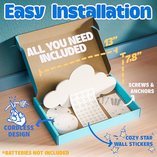 Cloud Lights - Floating Cloud Wall Lamps | Baby Nursery Cloud Night Lights - color: 2pcs Cloud