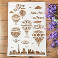 TIAMECH A4 Reusable Hot Air Balloon Stencil for Painting - style: Hot Air Balloon
