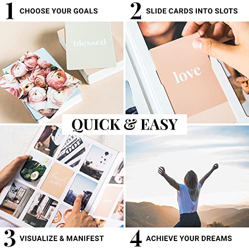 Vision Board Kit for Women - 168 Cards with Premium Pictures & Quotes, Foldable Board & Guide Book | Complete Manifestation Clip Art Craft Supplies for Adults | Original Dream Plan Do All-in-One Kit - color: Vision Board Kit for Women