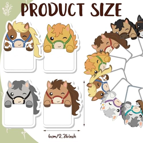 Yinder 24 Pads Horse Sticky Notes Cartoon Memo for Party School - color: Multicolor, size: Horse