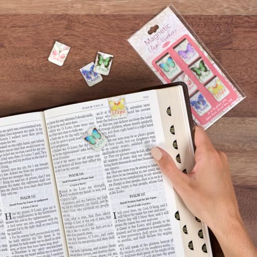 Christian Art Gifts Magnetic Scripture Bookmark Set for Women: Blessings - color: Butterfly Blessings