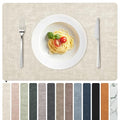 FROMHEART Faux Leather PU Placemats Set of 6 (Beige,11.8" x 17") - color: Beige, size: Set of 6