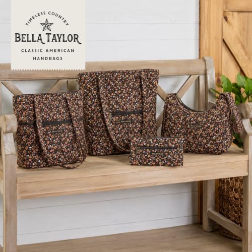 Bella Taylor Stride Tote, Quilted Shoulder Bag for Women - color: Twilight Garden