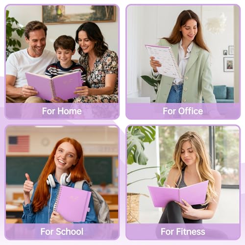 EMSHOI Academic Planner 2026-2027, A4 Size (8.5" x 11"), Weekly and Monthly - color: Purple