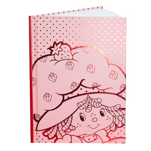 Strawberry Shortcake Red Foil Hardcover Journal, Lined Notebook with Ribbon Bookmark, 5.75 x 8.5 Inches, 87 Pages - color: Strawberry Shortcake Red Foil