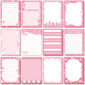 Chiisong 12 Pcs Christmas Sticky Notes Pink Christmas Notepad Santa Snowflake Snowman Self Adhesive Memo Pads Xmas Gift Cute Decorative Notepad Winter Party Favor for Office Winter Holiday Gift - style: Pink Christmas