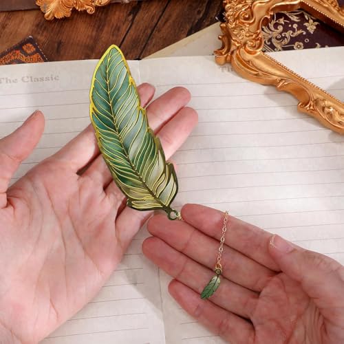 Elegant Metal Bookmark Reading Page Mark – Stylish Book Clip Pendant for Stationery Lovers