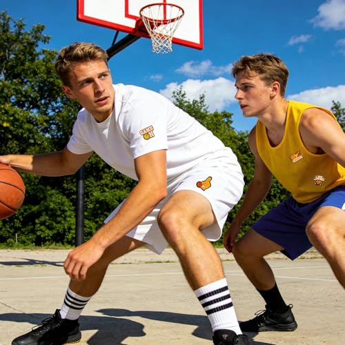 10 Pcs Basketball Iron on/Sew on Patches, Basketball Themed Embroidered Applique Patches, Clothes Backpacks Hats Pants Jackets Jeans Decoration, DIY Accessories - color: 10 Basketball
