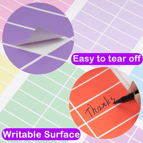 YSHIHE Colored Label Stickers,12 Colors,3 x 1 Inch Folder Labels-480 Pcs