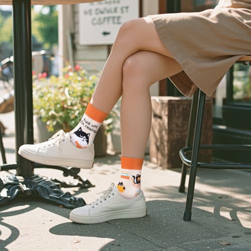 Funny Socks for Women and Teenage Girls, Cute Crazy Unique Novelty Gifts - color: A-cat-3