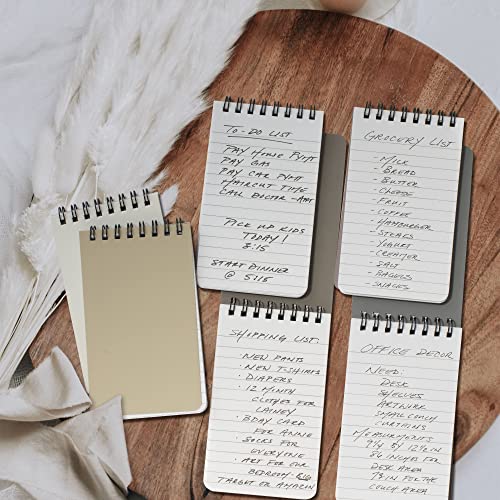 ZICOTO Aesthetic Pocket Notebooks Set Of 8 - Small 3x5 Spiral Notepads - color: Natural Earthy Tones
