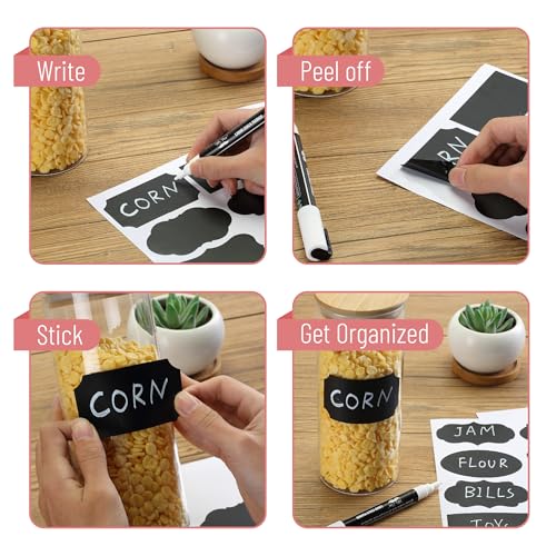 Mr. Pen- Chalkboard Labels, 100 pcs, Assorted Shapes - size: 100 pcs, style: Assorted Shapes