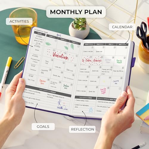 Clever Fox Daily Planner, Undated Professional & College Day, Purple - color: Purple (Undated)