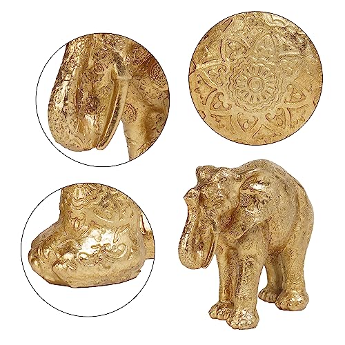 Guichifun Gold Elephant Statue Home Décor Collectible Figurines - color: Gold-elephant