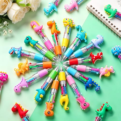 36pcs Mini Multicolor Dinosaur Pens in One for Party Favors Birthdays Gifts - style: Cute Dinosaur-36pcs