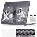Astronaut Kicking Planet Black Case for MacBook Neo 13 inch A3404 - color: Funny Astronaut Kicking Planet