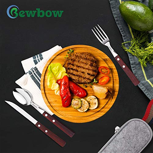 PREMIUM Stainless Steel Travel Utensils Set with Case, 3pc Full Size Fork