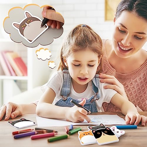 Yinder 24 Pads Cute Cat Sticky Notes Kawaii Animal Sticky Notes Pads Bulk - color: Multicolor, size: Cats