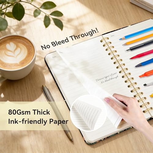 Lined Spiral Journal Notebook for Work A5, 160 Pages, Skull Head - color: Skull Head