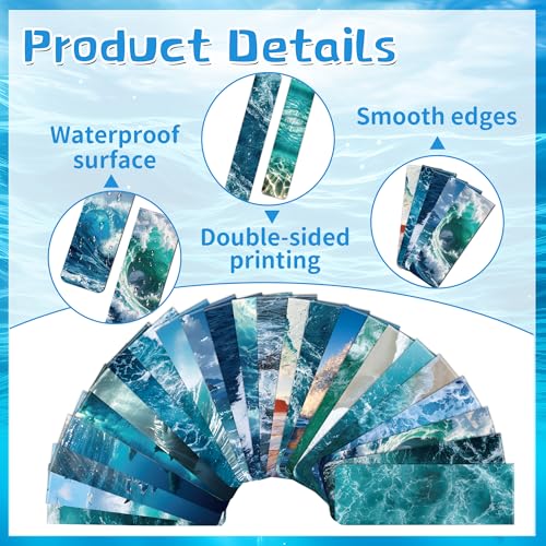 96Pack Magnetic Bookmarks for Reading,Women Men Teacher Book Lovers Gifts - style: Sea